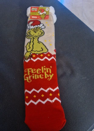 Calzettoni in pile antiscivolo tg 39-42 Grinch Natale nuovi, brand: The Grinch, condizioni: Nuovo con cartellino, taglia: M | 39-42, €6.00, €7.00 include la Protezione acquisti