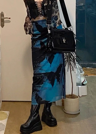 Y2K Butterfly Mesh Skirt – Double Layer, Stretchy, New, staat: Nieuw zonder prijskaartje, maat: S / 36 / 8, € 22,00, € 23,80 inclusief Kopersbescherming