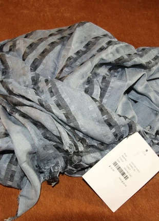 maxi grande écharpe unisexe longue large et fluide Tara Clothing gris et noir, merk: Tara, staat: Nieuw met prijskaartje, € 4,00, € 4,90 inclusief Kopersbescherming