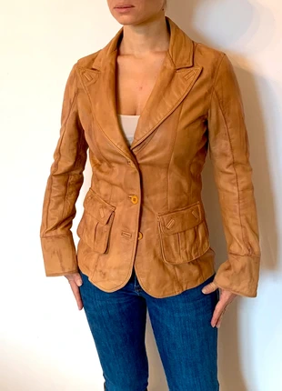 Giacca in vera pelle - Barone Firenze- Made in Italy, merk: Barone Firenze, staat: Heel goed, maat: S / 36 / 8, € 40,00, € 42,70 inclusief Kopersbescherming