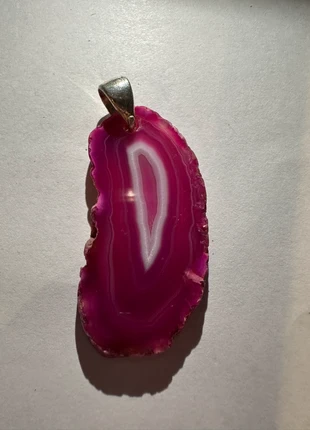 Pendentif Agate rose teintée - Pierre véritable, brand: autre, condition: Very good, €9.50, €10.68 includes Buyer Protection Pro
