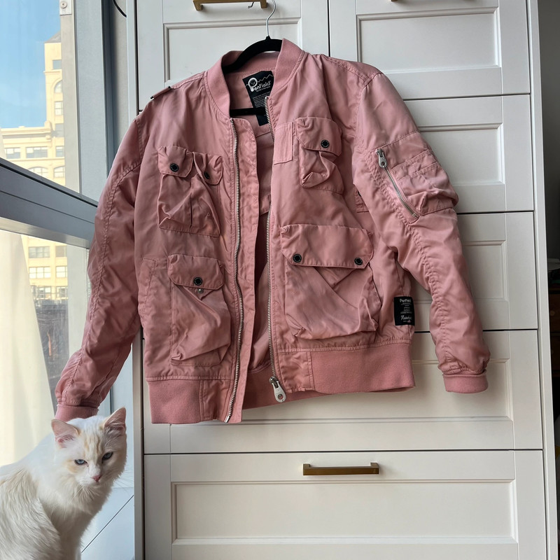 Baby pink bomber / utility jacket 2