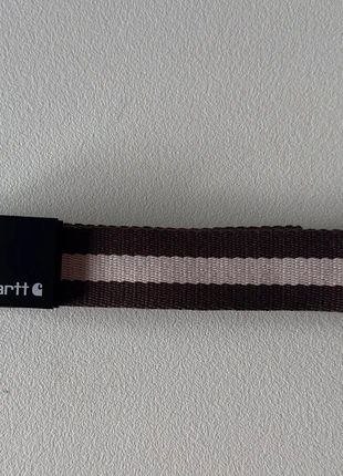 bs5de-37 ne61-30bm Carhartt Unisex Belt Ceinture Cinturón Gürtel Cinto – Brown Beige Stripe, marca: Carhartt, estado: Muito bom, tamanho: 120 cm, €16.00, €17.50 inclui Proteção do Comprador