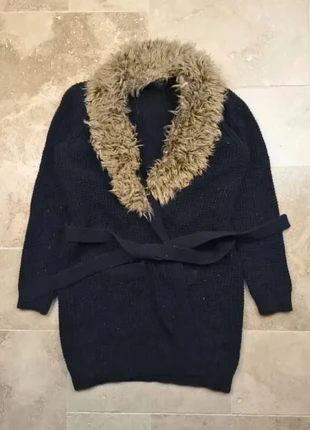 Cardigan forme peignoir long Lauren Ralph Lauren fausse fourrure retirable - Femme L - Noir, marca: Ralph Lauren, estado: Muito bom, tamanho: L / 40 / 12, €40.00, €42.70 inclui Proteção do Comprador Pro