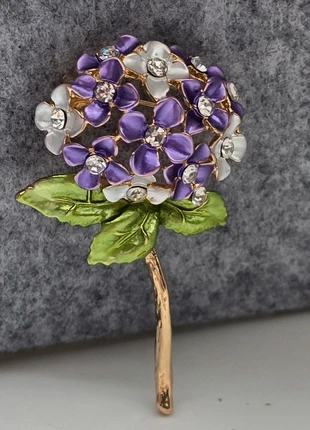 Broche hortensia, staat: Nieuw zonder prijskaartje, € 3,95, € 4,85 inclusief Kopersbescherming