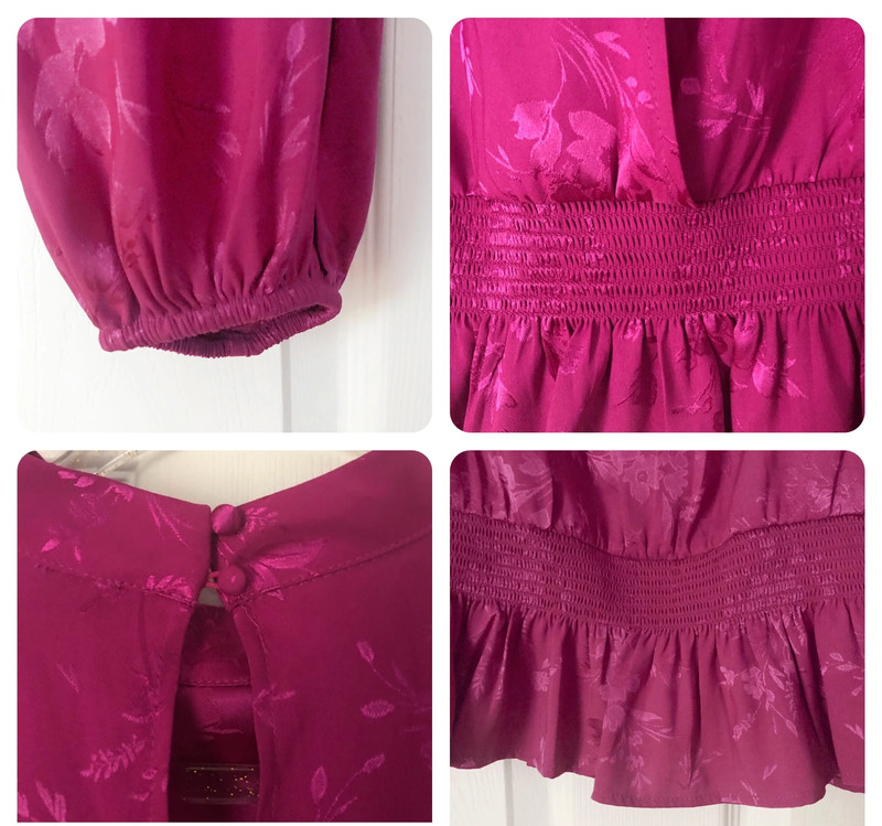 Forever21 + hot pink satin blouse 5