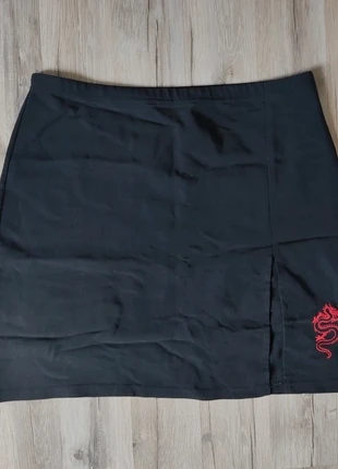 Mini jupe noire fendue vintage 90s, marke: Vintage, zustand: Sehr gut, größe: L / 40 / 12, 12,00 €, 13,30 € inklusive Vinted-Käuferschutz