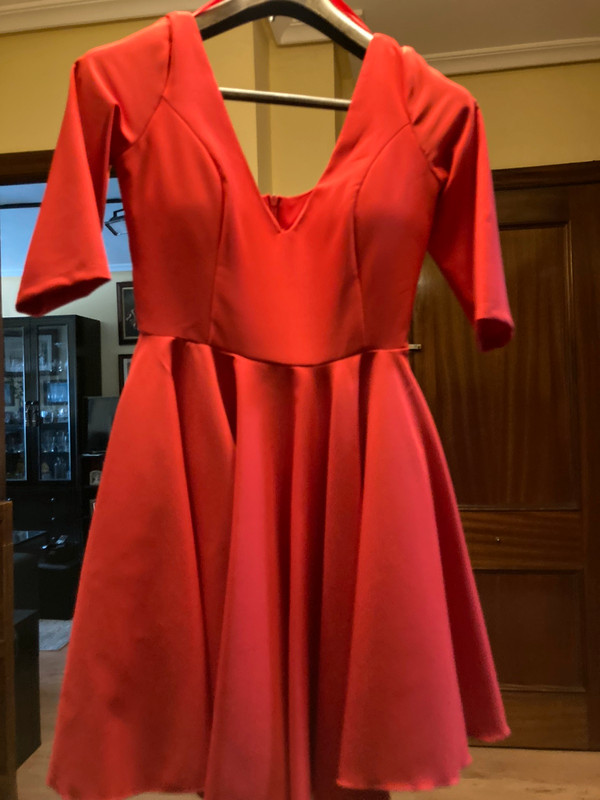 Vestido rojo escote V - Vinted Vestido rojo escote V - Vinted