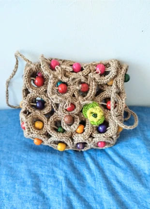 Borsetta a tracolla in canapa. Nuova, état: Neuf sans étiquette, 8,00 €, 9,10 € Protection acheteurs incluse