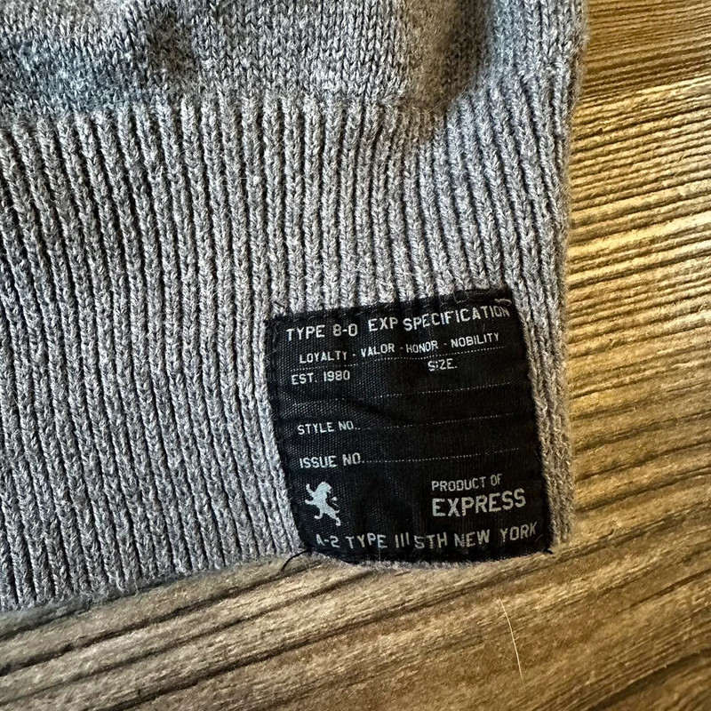 grey and black express cardigan, size medium 2