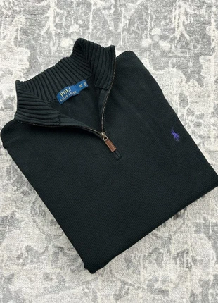 Pull Col Camionneur / Quarter Zip RL / Ralph Lauren Noir Taille XL - Logo Violet Brodé, brand: Ralph Lauren, condition: Very good, size: XL, €60.00, €63.70 includes Buyer Protection Pro