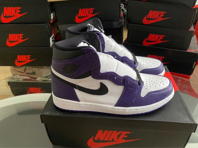 Jordan 1 high retro court purple white 2020 - photo numéro 3