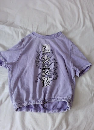 Crop top violet avec dessin de dragon , brand: Jennyfer, condition: Very good, size: S / 36 / 8, €2.00, €2.80 includes Buyer Protection