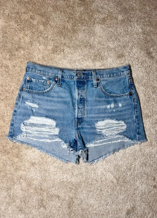 🩳👖Short Lévis 501 bleu clair denim en jean W32, marque: Levi's, état: Très bon état, taille: L / 40 / 12, 25,00 €, 26,95 € Protection acheteurs incluse