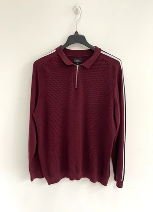 Next Jumper Burgundy Red Textured Knit Zip Neck Cotton Red XXL / 2XL, brand: Next, condition: Very good, size: XXL, £6.00, £7.00 includes Buyer Protection Pro