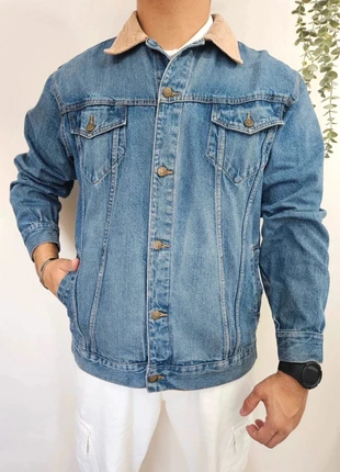 Veste en jean vintage col velours côtelé Atlas for men denim Jacket taille XL, brand: Atlas, condition: Very good, size: XL, €25.00, €26.95 includes Buyer Protection Pro