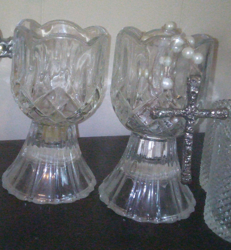 Elegant Crystal Cups/Candle Holders 4