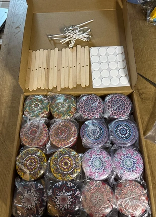Bohemian Candle Making Kit – 72-Piece Set with Colorful Metal Tins, condition: New with tags, £16.99, £18.54 includes Buyer Protection