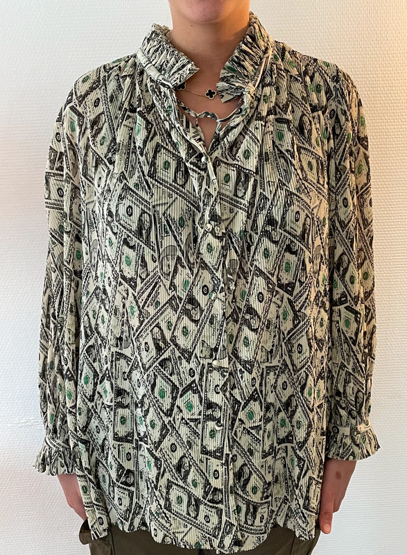 Chemise Balenciaga Dollar Bill Plisse