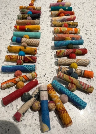 40cm Ethnic Multicolour fabric beaded necklace, brand: no brand, condition: Very good, £4.00, £4.90 includes Buyer Protection