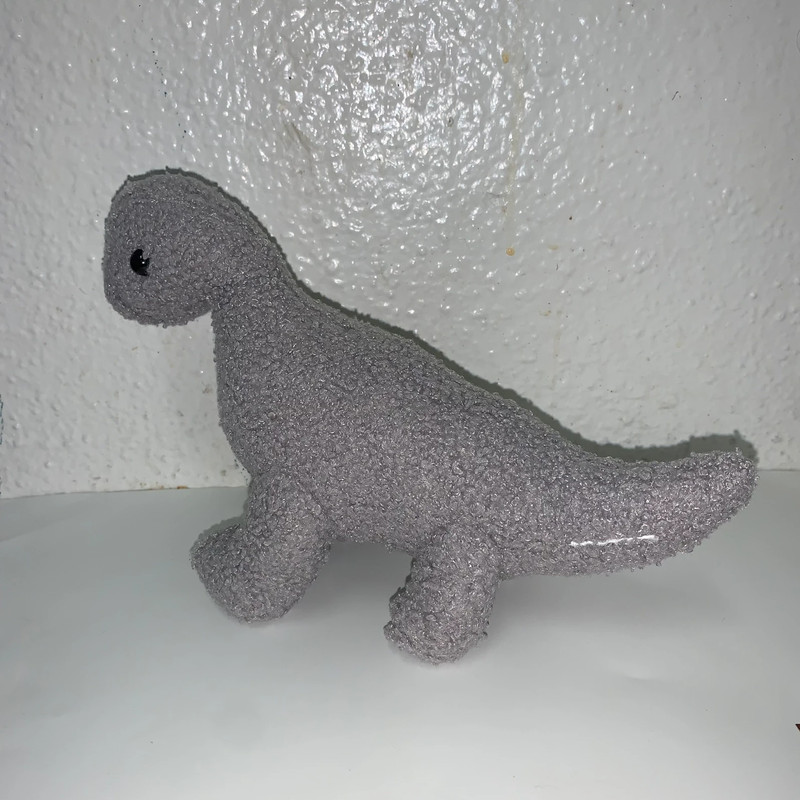 Gray Dinosaur Stuffed Animal Plush Toy 3