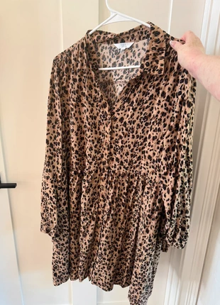 Leopard Dress, brand: Time and Tru, condition: Very good, size: 16 / 1 X, $5.00, $5.95 includes Buyer Protection