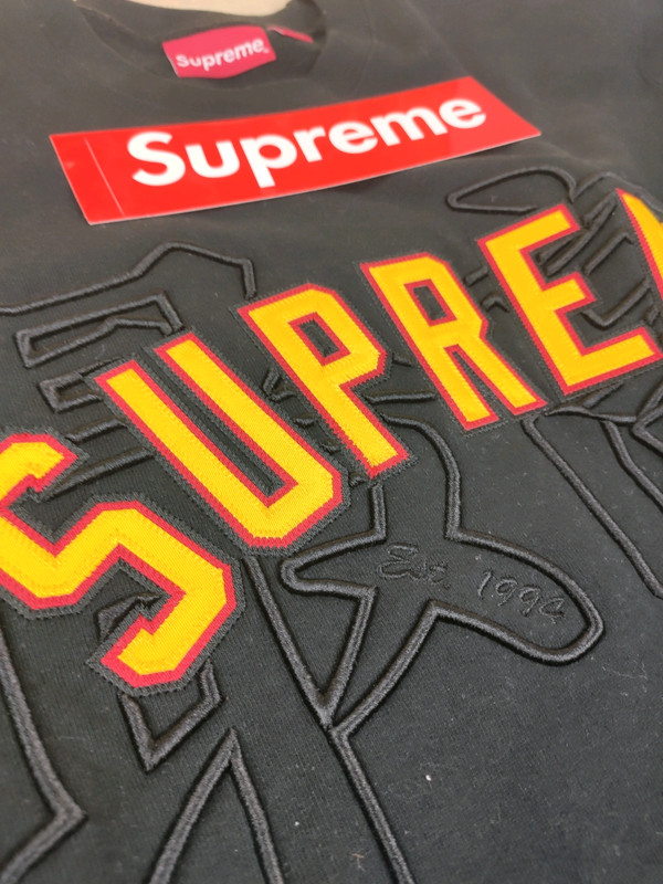 Supreme Kanji Logo Crewneck Black | Vinted