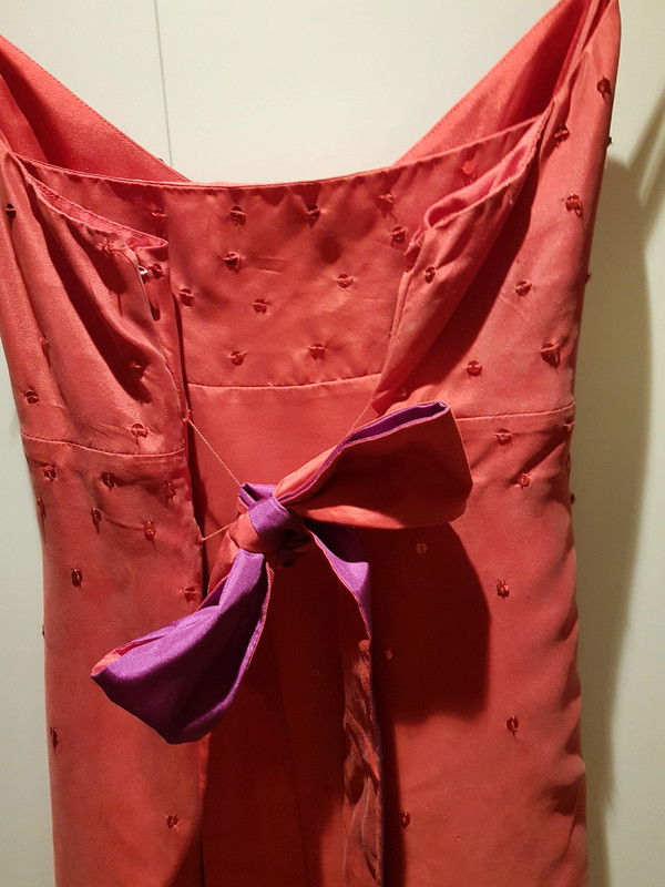 Robe rouge Marque Tintoretto taille 42 neuve 100%soie 4