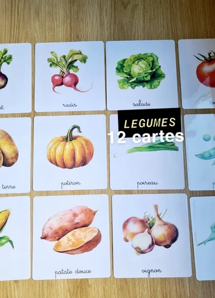 12 cartes nomenclature/ imagiers légumes, brand: Fait Main, condition: Very good, size: One size, €9.47, €10.64 includes Buyer Protection Pro