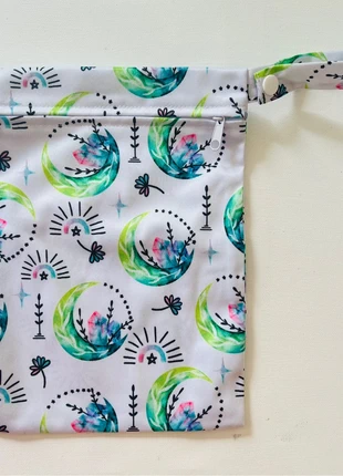 Sac / Pochette imperméable – Grand format 25×25 cm – Motif lunes fleuries, brand: sac imperméable, condition: New with tags, €2.50, €3.33 includes Buyer Protection Pro