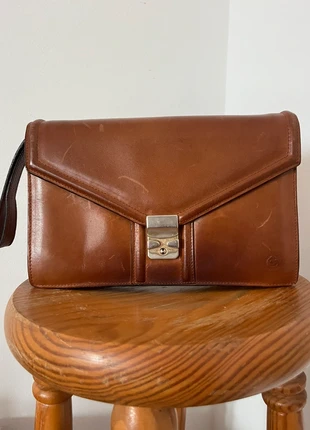 Pochette / Porte-documents vintage en cuir de veau – Marron Cognac, marca: Vintage Love, estado: Muito bom, €11.00, €12.25 inclui Proteção do Comprador