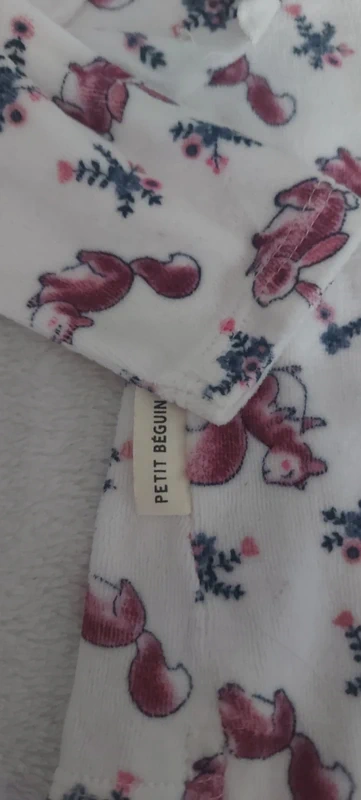 Pyjamas velours bébé fille 9 mois - photo numéro 5