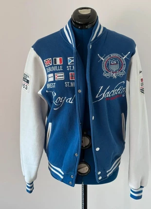 Veste universitaire bleue et blanche – Geographical Norway – Taille M, marque: Geographical Norway, état: Bon état, taille: M / 38 / 10, 14,00 €, 15,40 € Protection acheteurs (Pro) incluse