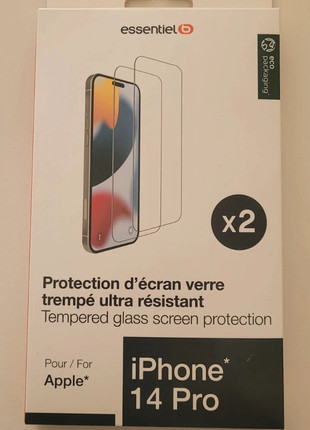 Protège écran ESSENTIELB iPhone 14 Pro Verre trempé x2