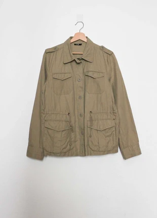 Khaki utility jacket | Veste kaki utilitaire en coton et lin, marque: Autre Ton, état: Très bon état, taille: L / 40 / 12, 14,00 €, 15,40 € Protection acheteurs (Pro) incluse
