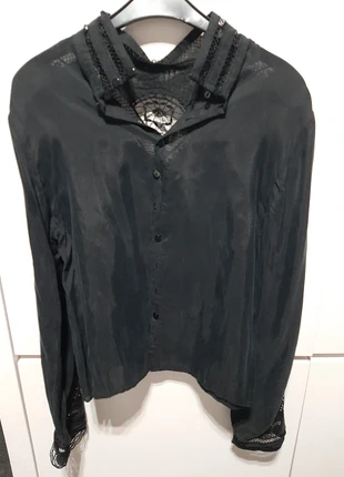 Chemisier noir avec dentelle Taille XS, marca: Zara, estado: Nuevo sin etiquetas, tamaño: XS / 34 / 6, 2,00 €, 2,80 € Protección al comprador incluida