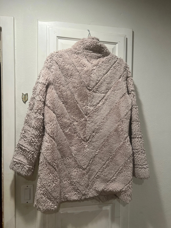 Nude Faux Fur Coat 3