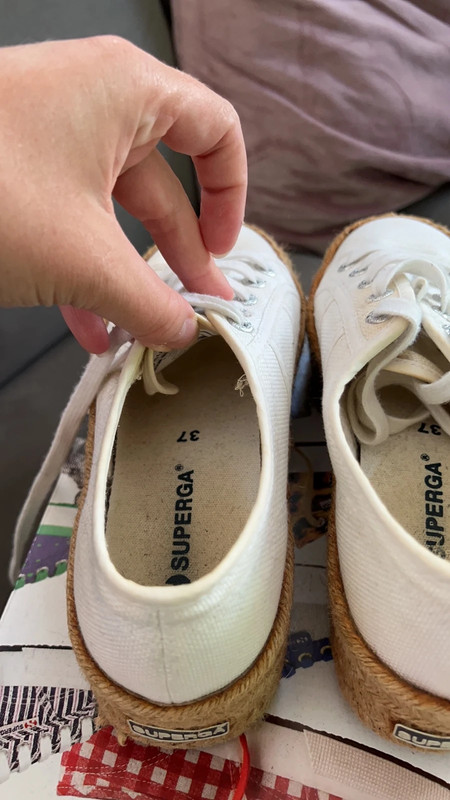 Superga platform riet wit maat 37 Vinted