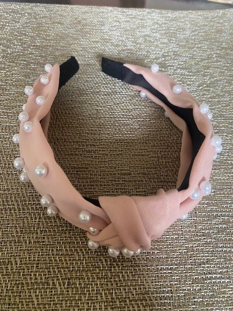 NWOT Girls Pink Pear Top Knot Headband! 2