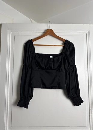 Top style blouse corset avec manches bouffantes - taille M, marque: H&M, état: Très bon état, taille: M / 38 / 10, 5,00 €, 5,95 € Protection acheteurs (Pro) incluse