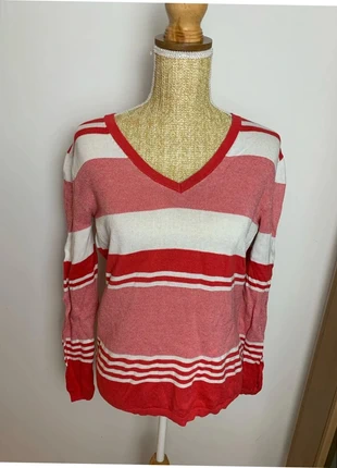 Pull Col en V Rayures Rouge Tommy Hilfiger - Taille L Femme, marque: Tommy Hilfiger, état: Très bon état, taille: L / 40 / 12, 15,00 €, 16,45 € Protection acheteurs (Pro) incluse