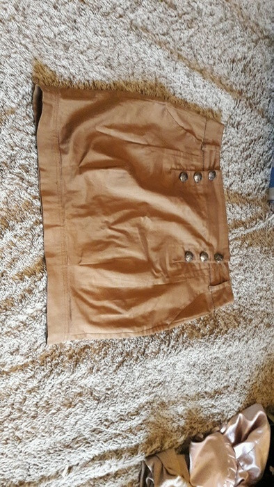 Mini jupe marron clair 1