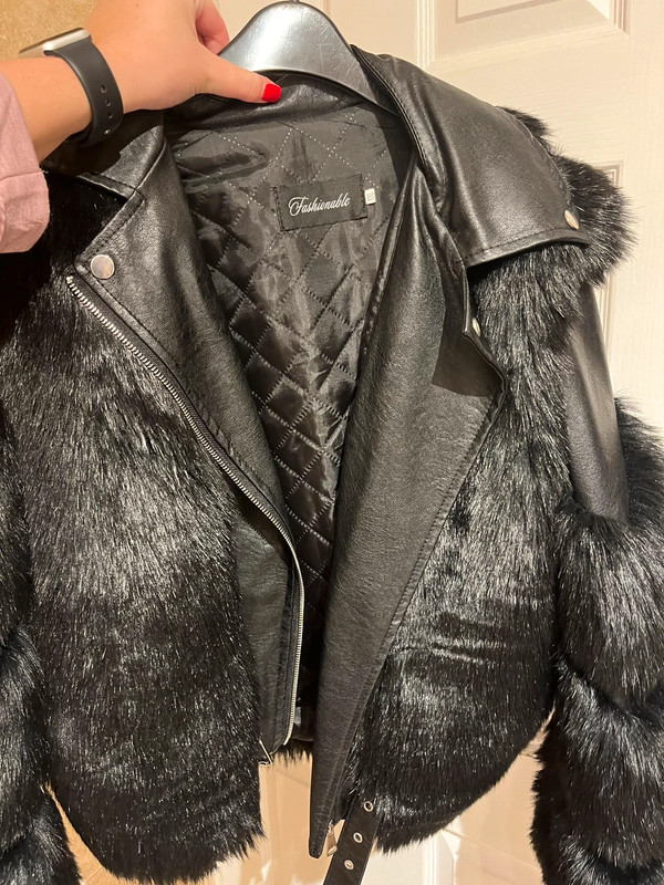 Fur leather jacket - Vinted