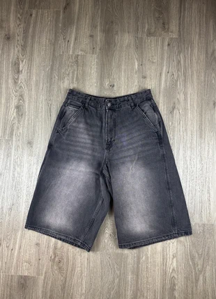 Bershka Denim Shorts Schwarz Grau – Größe M / W30 – Vintage Washed Look, merk: Bershka, staat: Nieuw zonder prijskaartje, maat: M, € 25,00, € 26,95 inclusief Kopersbescherming