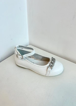 Ballerine Asso Bianco Bianche Scarpe per Bambina Catenina Argento Diamantini con Cinturino Taglia 30, marca: ASSO, estado: Novo com etiquetas, tamanho: 30, €24.00, €25.90 inclui Proteção do Comprador Pro