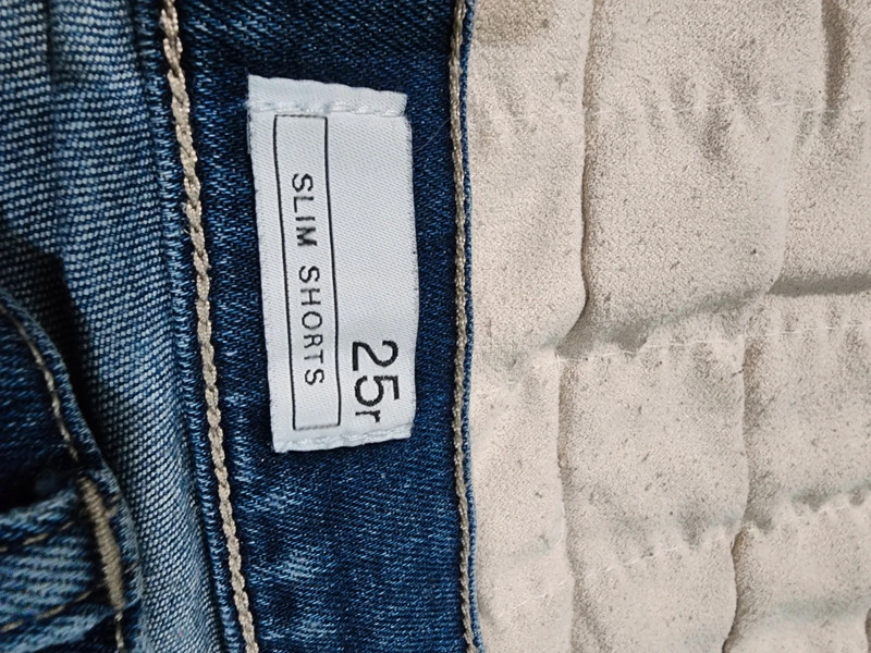 Gap 1969 Slim Shorts Blue Jean Shorts Womens Size 25 R Mid Rise Stretch 3
