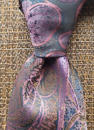 Cravate vintage texturée à motif naturel et abstrait, tons rose et vert, merk: Westbury, staat: Heel goed, € 5,00, € 5,95 inclusief Kopersbescherming Pro