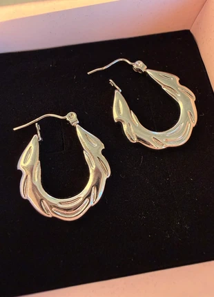 Orecchini ovali sfaccettati acciaio inox nuovi, estado: Nuevo con etiquetas, 11,00 €, 12,25 € Protección al comprador incluida