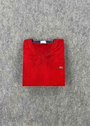 Pull Lacoste vintage rouge col V taille XL, marque: Lacoste, état: Très bon état, taille: XL, 9,00 €, 10,15 € Protection acheteurs (Pro) incluse