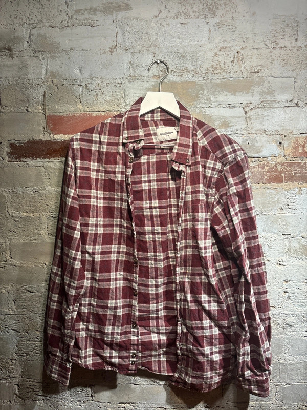 Red flannel button up 1